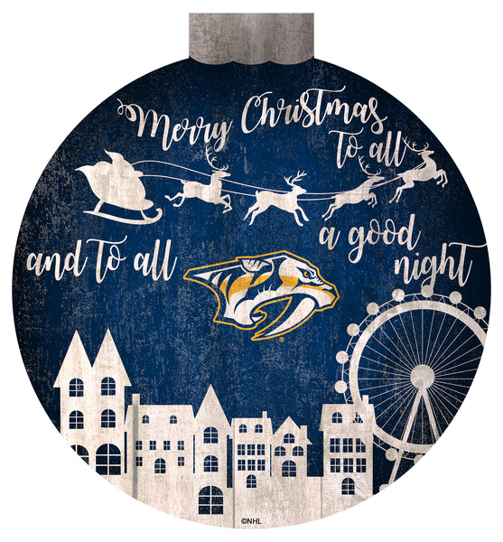 Wholesale NHL / H1033-Santa Village 12 in Wall Art / H1033-Nashville Predators