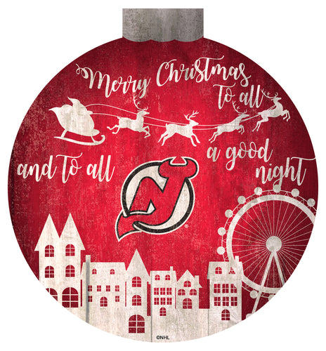 Wholesale NHL / H1033-Santa Village 12 in Wall Art / H1033-New Jersey Devils