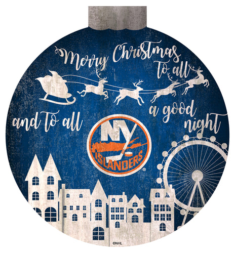 Wholesale NHL / H1033-Santa Village 12 in Wall Art / H1033-New York Islanders