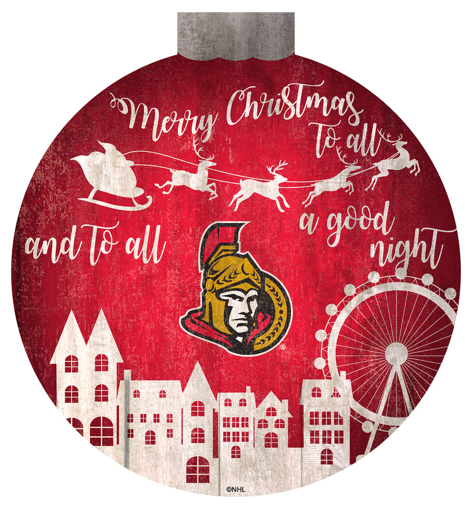 Wholesale NHL / H1033-Santa Village 12 in Wall Art / H1033-Ottawa Senators