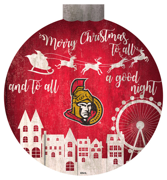 Wholesale NHL / H1033-Santa Village 12 in Wall Art / H1033-Ottawa Senators