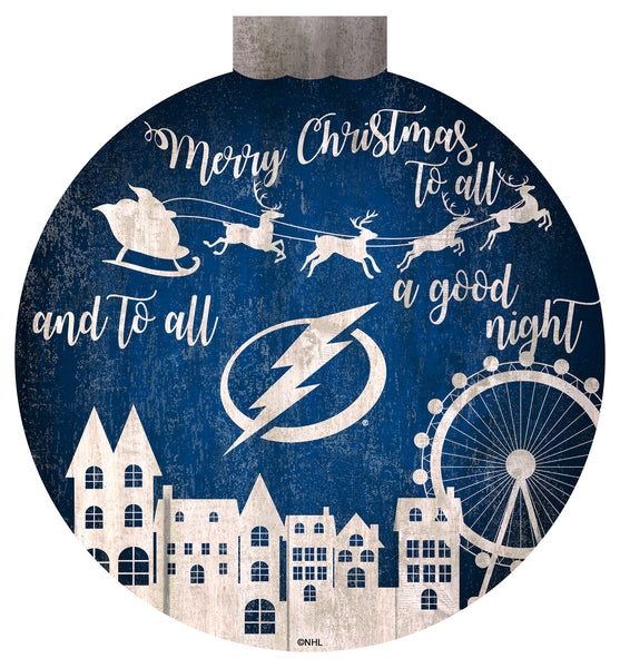 Wholesale NHL / H1033-Santa Village 12 in Wall Art / H1033-Tampa Bay Lightning