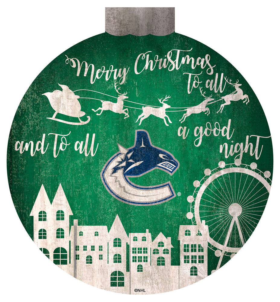 Wholesale NHL / H1033-Santa Village 12 in Wall Art / H1033-Vancouver Canucks