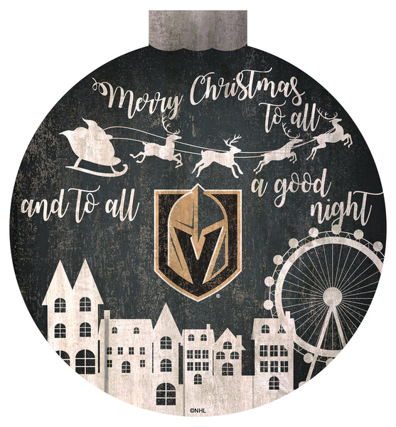 Wholesale NHL / H1033-Santa Village 12 in Wall Art / H1033-Vegas Golden Knights