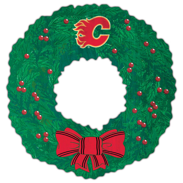 Wholesale NHL / H1048-Team Wreath 16in / H1048-Calgary