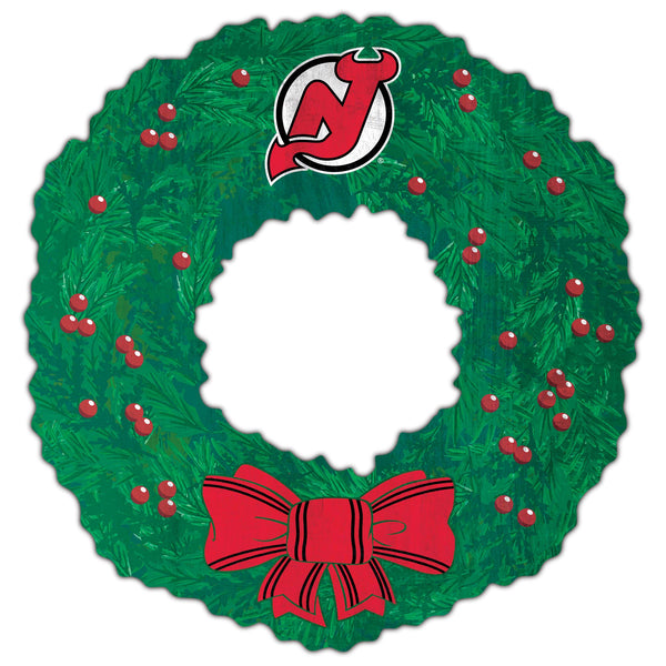 Wholesale NHL / H1048-Team Wreath 16in / H1048-New Jersey