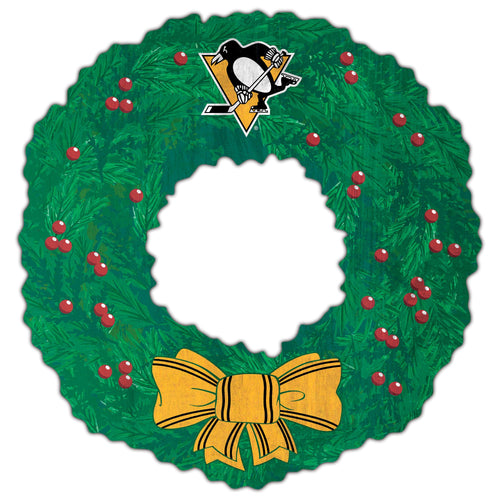 Wholesale NHL / H1048-Team Wreath 16in / H1048-Pittsburgh