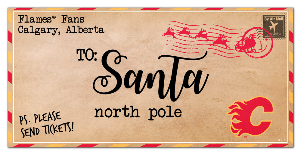 Wholesale NHL / H1051-To Santa 6x12 / H1051-Calgary Flames