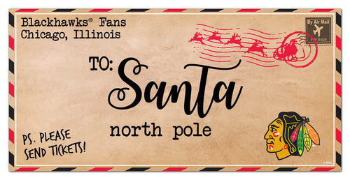 Wholesale NHL / H1051-To Santa 6x12 / H1051-Chicago Blackhawks