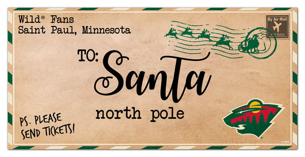 Wholesale NHL / H1051-To Santa 6x12 / H1051-Minnesota Wild