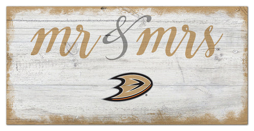 Wholesale NHL / H1074-Mr Mrs Script 6x12 / H1074-Anaheim Ducks