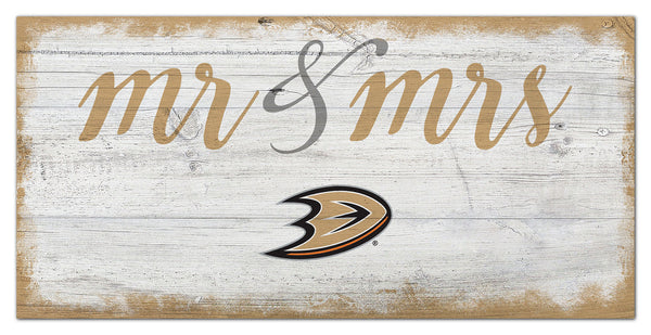 Wholesale NHL / H1074-Mr Mrs Script 6x12 / H1074-Anaheim Ducks