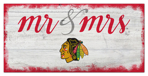 Wholesale NHL / H1074-Mr Mrs Script 6x12 / H1074-Chicago Blackhawks