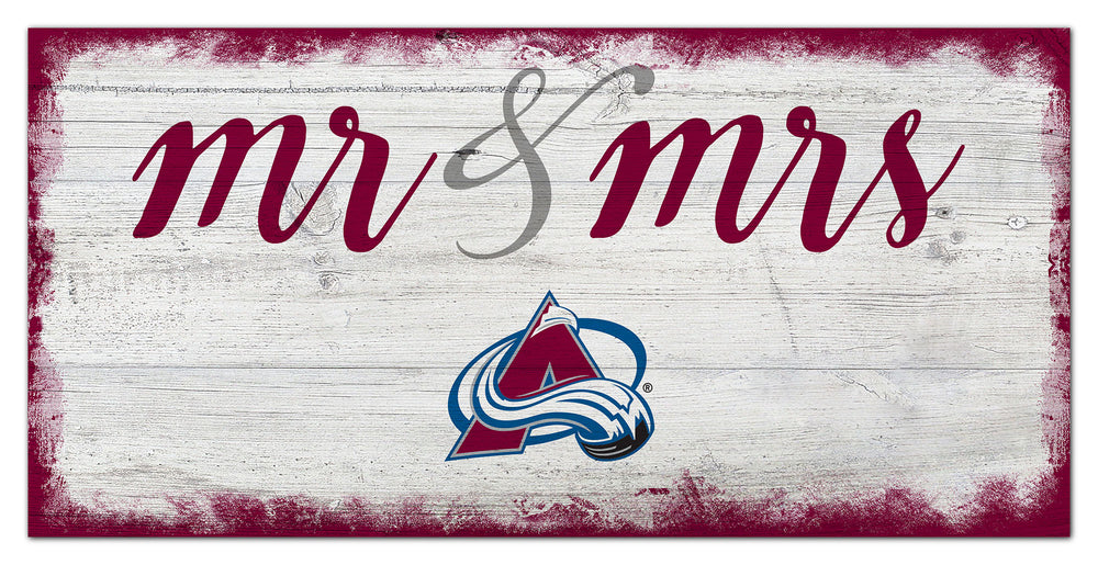 Wholesale NHL / H1074-Mr Mrs Script 6x12 / H1074-Colorado Avalanche