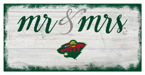 Wholesale NHL / H1074-Mr Mrs Script 6x12 / H1074-Minnesota Wild