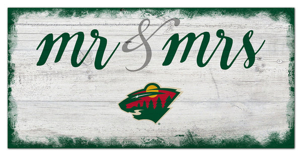Wholesale NHL / H1074-Mr Mrs Script 6x12 / H1074-Minnesota Wild
