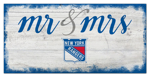 Wholesale NHL / H1074-Mr Mrs Script 6x12 / H1074-New York Rangers