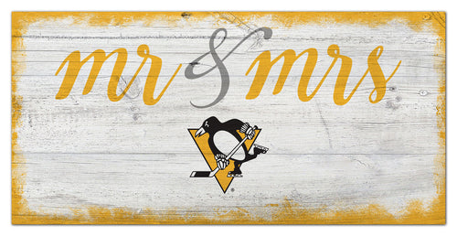 Wholesale NHL / H1074-Mr Mrs Script 6x12 / H1074-Pittsburgh Penguins