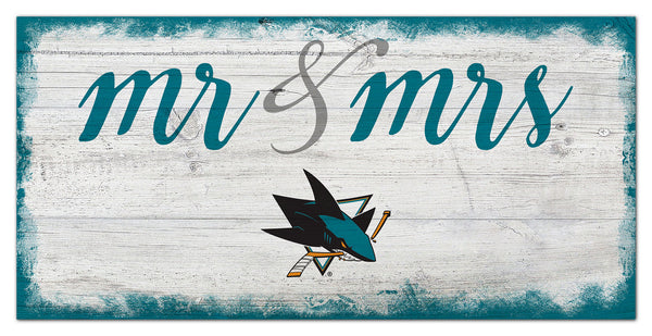 Wholesale NHL / H1074-Mr Mrs Script 6x12 / H1074-San Jose Sharks