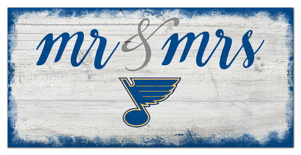 Wholesale NHL / H1074-Mr Mrs Script 6x12 / H1074-St. Louis Blues