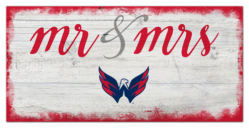 Wholesale NHL / H1074-Mr Mrs Script 6x12 / H1074-Washington Capitals