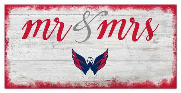 Wholesale NHL / H1074-Mr Mrs Script 6x12 / H1074-Washington Capitals