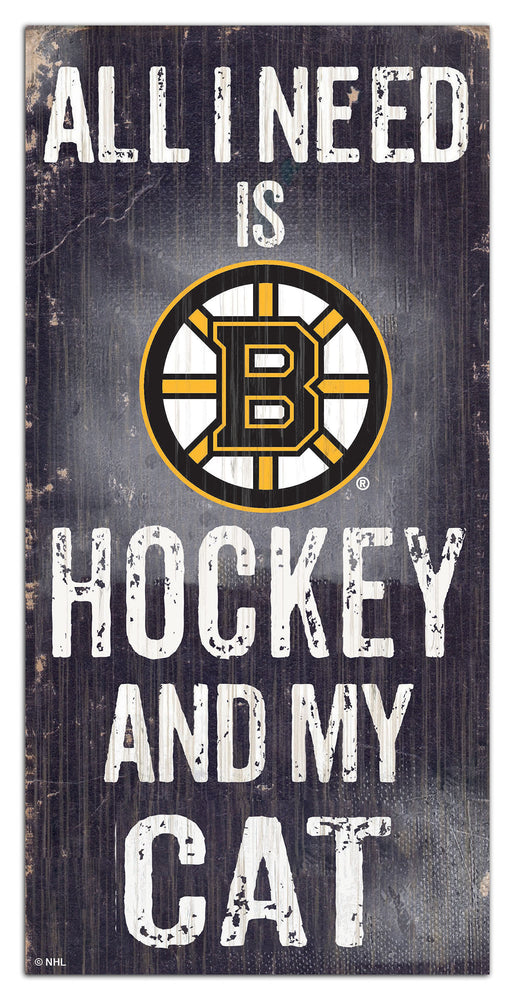 Wholesale NHL / H1076-All I Need Cat 6x12 / H1076-Boston Bruins