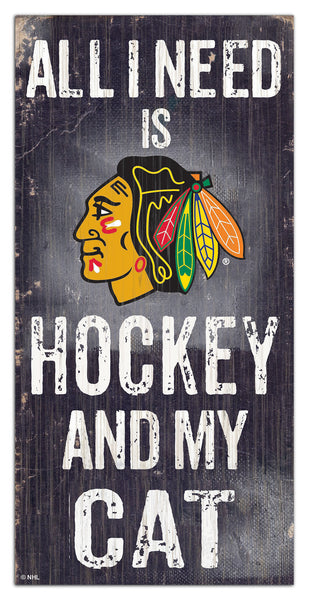 Wholesale NHL / H1076-All I Need Cat 6x12 / H1076-Chicago Blackhawks