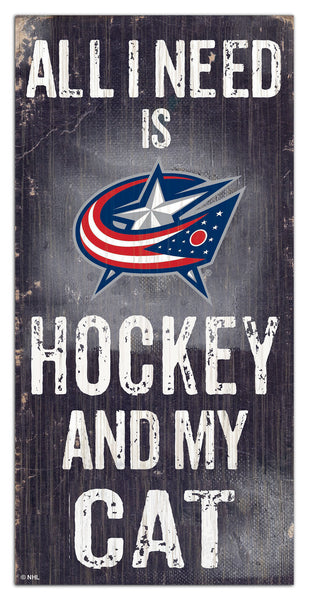 Wholesale NHL / H1076-All I Need Cat 6x12 / H1076-Columbus Blue Jackets