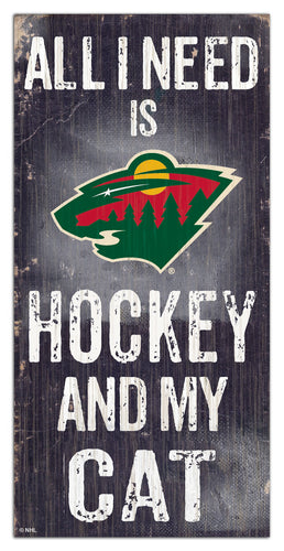 Wholesale NHL / H1076-All I Need Cat 6x12 / H1076-Minnesota Wild