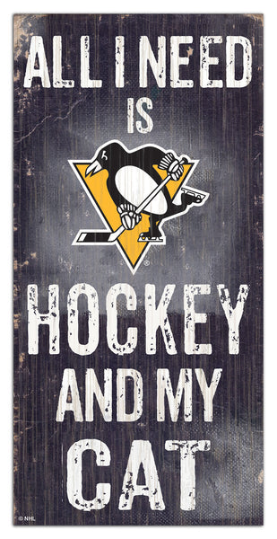 Wholesale NHL / H1076-All I Need Cat 6x12 / H1076-Pittsburgh Penguins