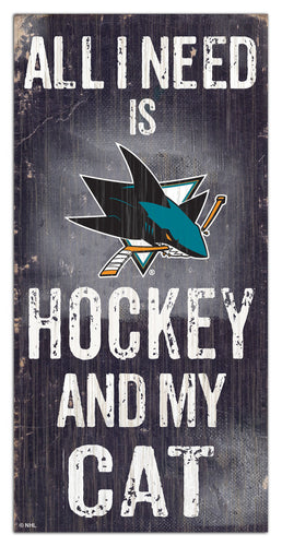 Wholesale NHL / H1076-All I Need Cat 6x12 / H1076-San Jose Sharks