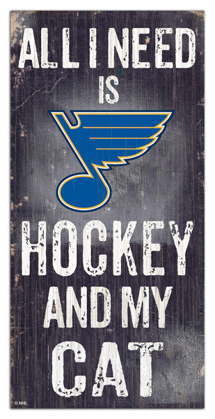 Wholesale NHL / H1076-All I Need Cat 6x12 / H1076-St Louis Blues