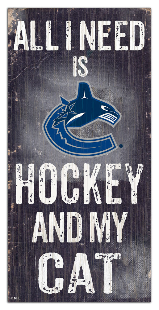 Wholesale NHL / H1076-All I Need Cat 6x12 / H1076-Vancouver Canucks