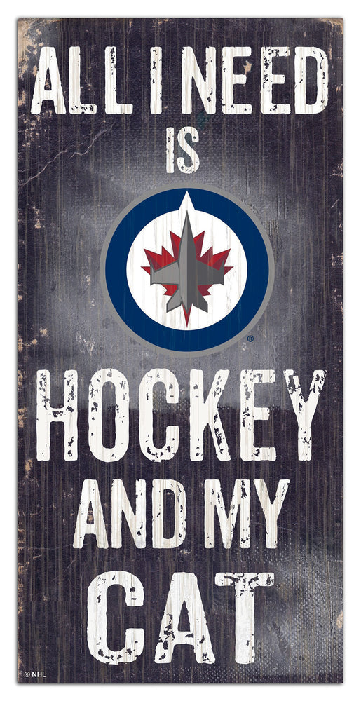 Wholesale NHL / H1076-All I Need Cat 6x12 / H1076- Winnipeg Jets