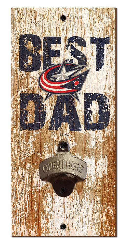 Wholesale NHL / H1077-Best Dad Bottle Opener / H1077-Columbus Blue Jackets