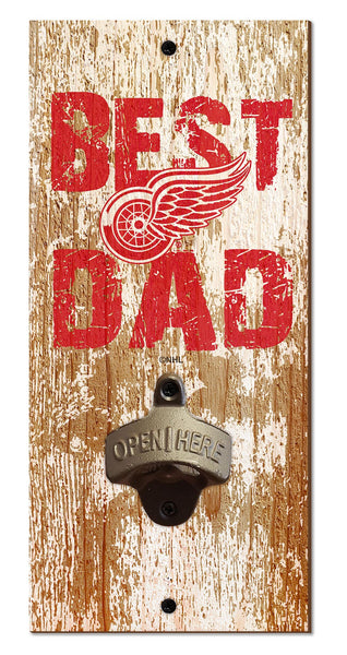 Wholesale NHL / H1077-Best Dad Bottle Opener / H1077-Detroit Red Wings