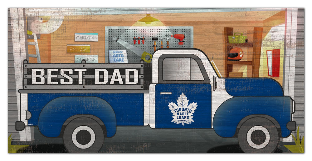 Wholesale NHL / H1078-Best Dad Truck 6x12 / H1078-Toronto Maple Leafs