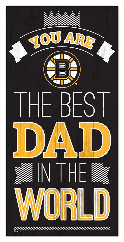 Wholesale NHL / H1079-Best Dad in the world 6x12 / H1079-Boston Bruins