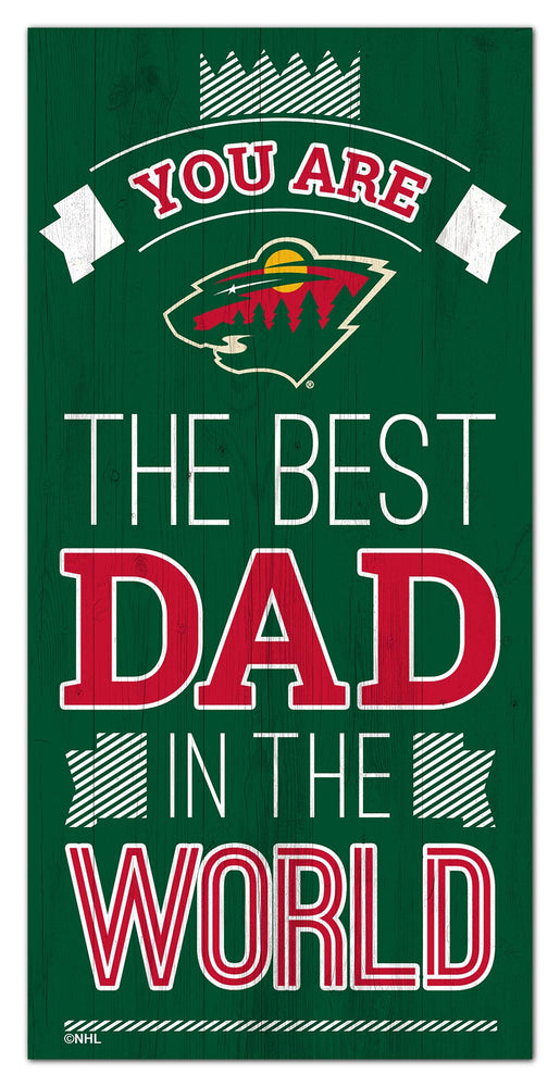 Wholesale NHL / H1079-Best Dad in the world 6x12 / H1079-Minnesota Wild