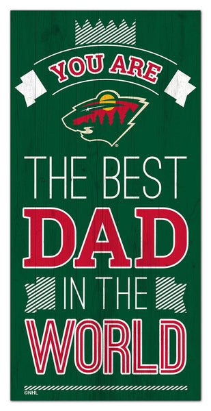 Wholesale NHL / H1079-Best Dad in the world 6x12 / H1079-Minnesota Wild
