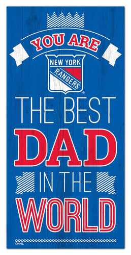 Wholesale NHL / H1079-Best Dad in the world 6x12 / H1079-New York Rangers