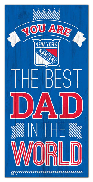 Wholesale NHL / H1079-Best Dad in the world 6x12 / H1079-New York Rangers