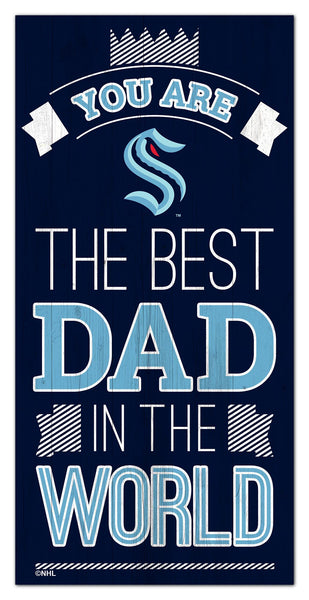 Wholesale NHL / H1079-Best Dad in the world 6x12 / H1079-Seattle Kraken