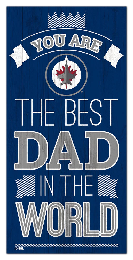 Wholesale NHL / H1079-Best Dad in the world 6x12 / H1079-Winnipeg Jets