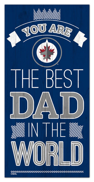 Wholesale NHL / H1079-Best Dad in the world 6x12 / H1079-Winnipeg Jets