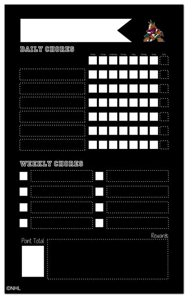 Wholesale NHL / H2021-Chore Chart Chalboard 11x19 / H2021-Arizona Coyotes