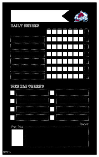 Wholesale NHL / H2021-Chore Chart Chalboard 11x19 / H2021-Colorado Avalanche