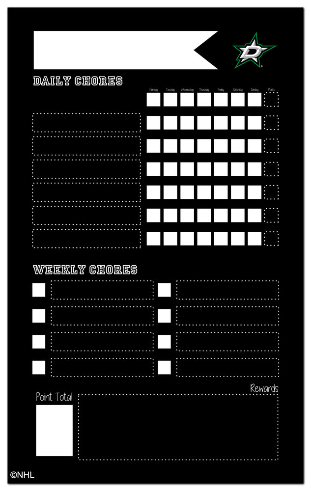 Wholesale NHL / H2021-Chore Chart Chalboard 11x19 / H2021-Dallas Stars