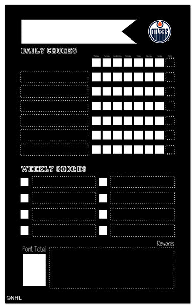 Wholesale NHL / H2021-Chore Chart Chalboard 11x19 / H2021-Edmonton Oilers